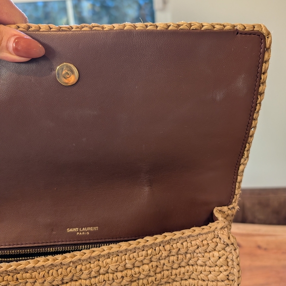 Yves Saint Laurent Tan Woven Clutch Bag - Picture 11 of 13